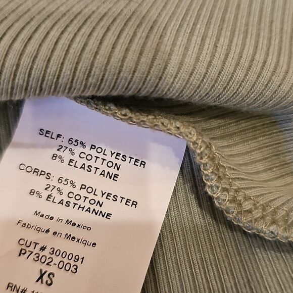 Sage Green Ribbed Mini Dress XS NWT LUSH - Picture 6 of 10